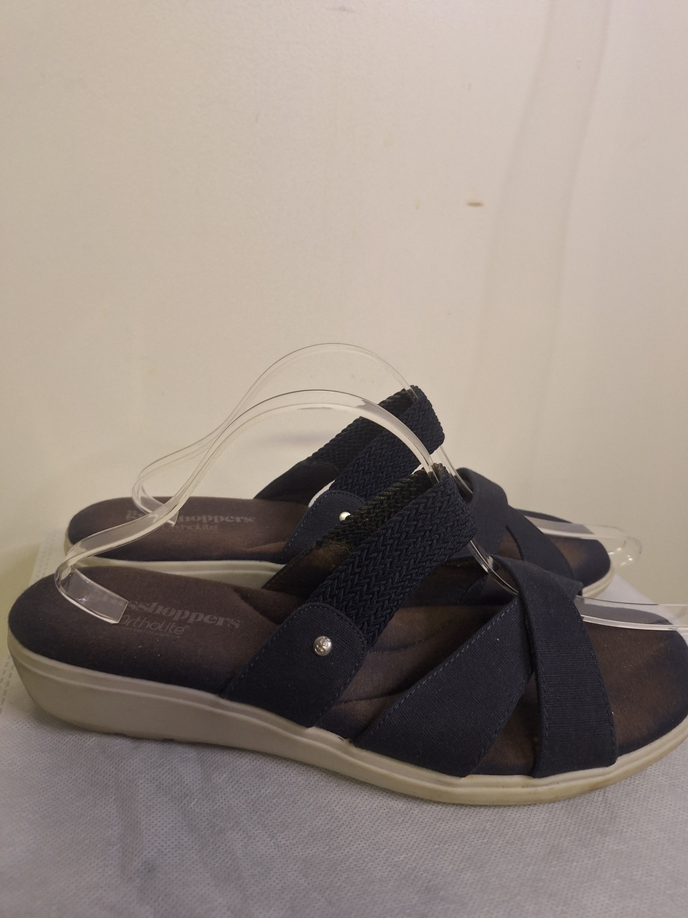 Grasshoppers Ortholite Navy Comfort Slide Sandals Size 11m